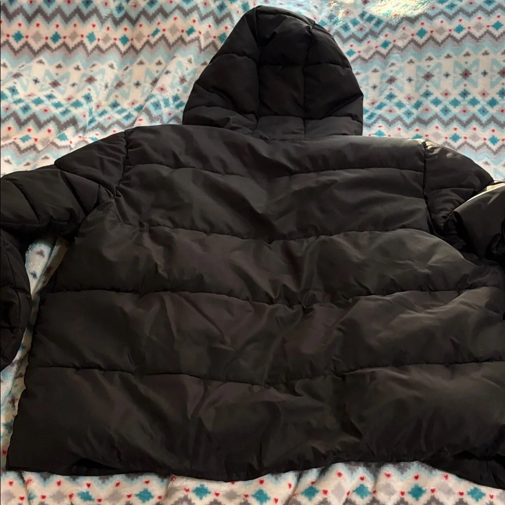Swiss Tech Kids Black Hooded Puffer Jacket